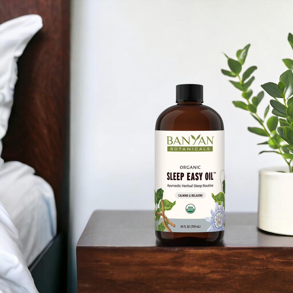 Banyan Botanicals Sleep Easy Oil - Organic Ayurvedic Herbal Massage Oil - Calming & Relaxing Massage Oil with Ashwagandha, Passi