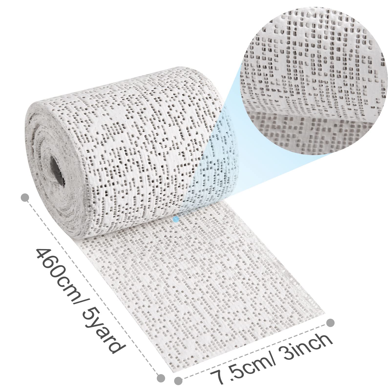 45ft - 211ft Plaster Cloth Rolls White Gauze Strips Wrap Bandages for Craft Belly Cast Mask Making Body Molds Scenery Art(3inch