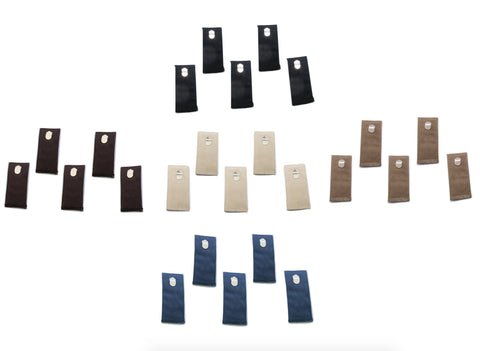 More of Me to Love 25-Pack Adjustable Pant Waistband Extensions - 5 Colors for Instant Comfort