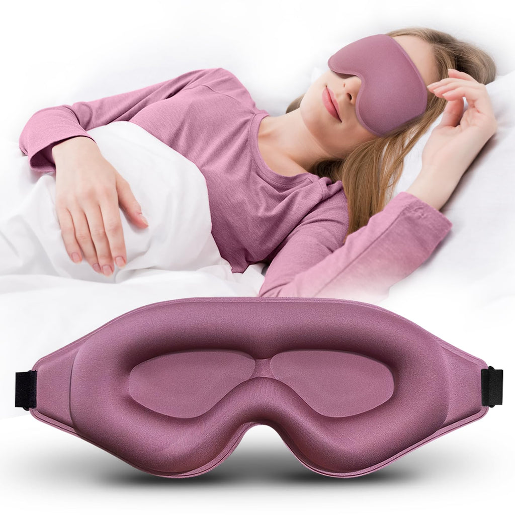 Clbxzwc 3D Advanced Eye Mask for Sleeping, Ultra Delicate Soft Skin Friendly Eye mask,100% Blackout Sleep Eye Mask for Sleep, Ey