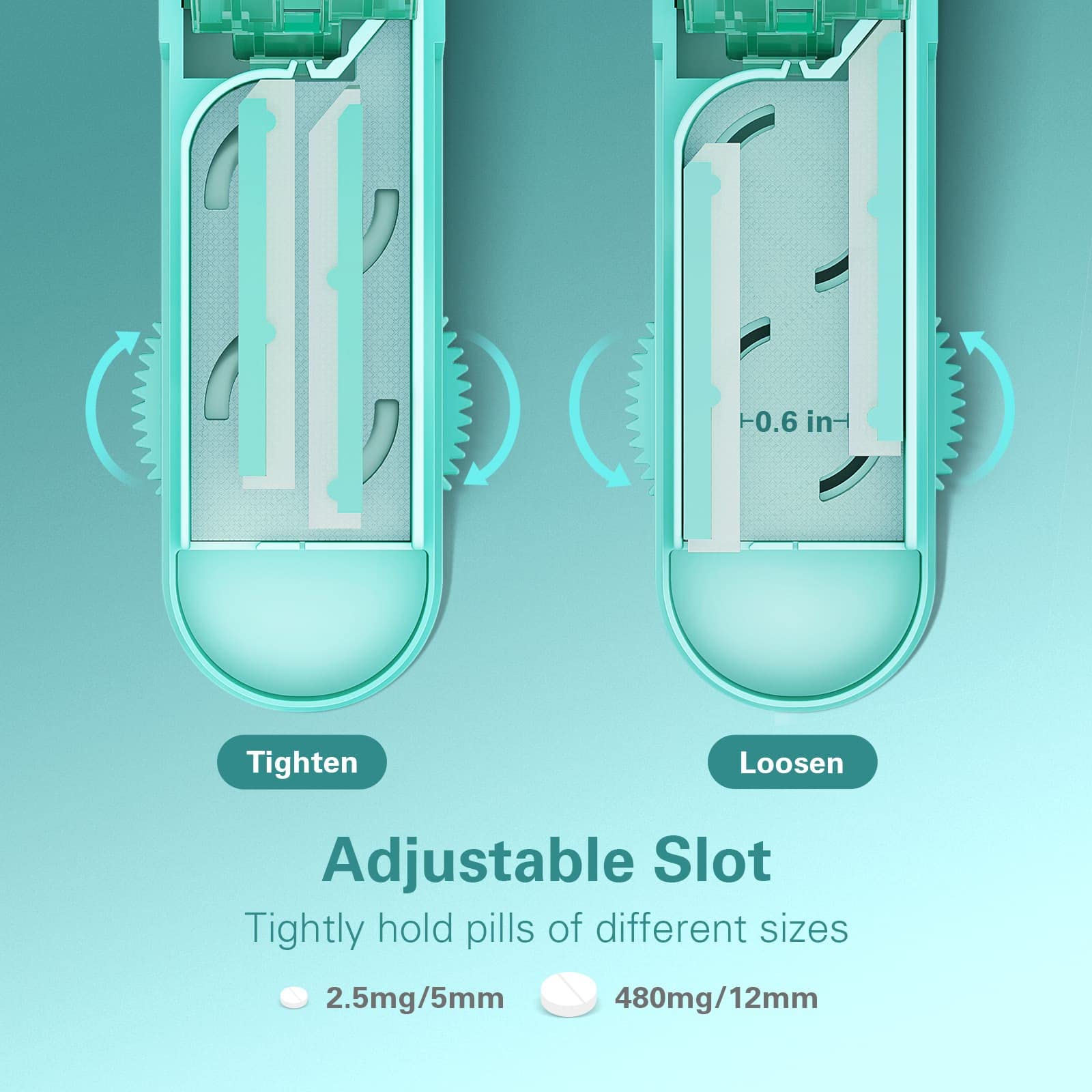 DEPAD Pill Cutter Splitter for Cutting Multiple Pills, Adjustable Pill Cutters Splitters for Small and Tiny Pills with Accurate