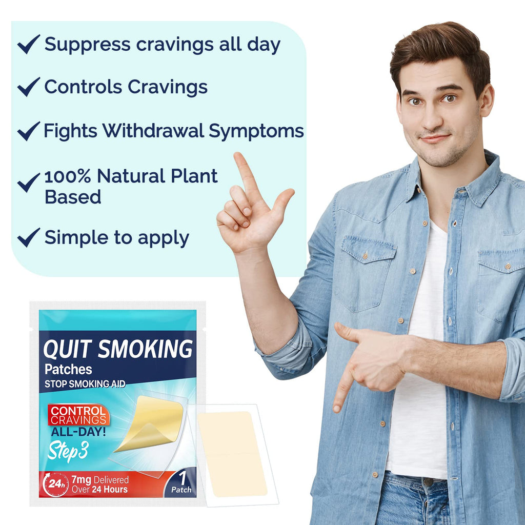 7mg Quit Smoking Patches, Step 3 Stop Smoking Aids Patches, Easy & Effective Anti-Stickers, Quit Smoking Stickers That Work with