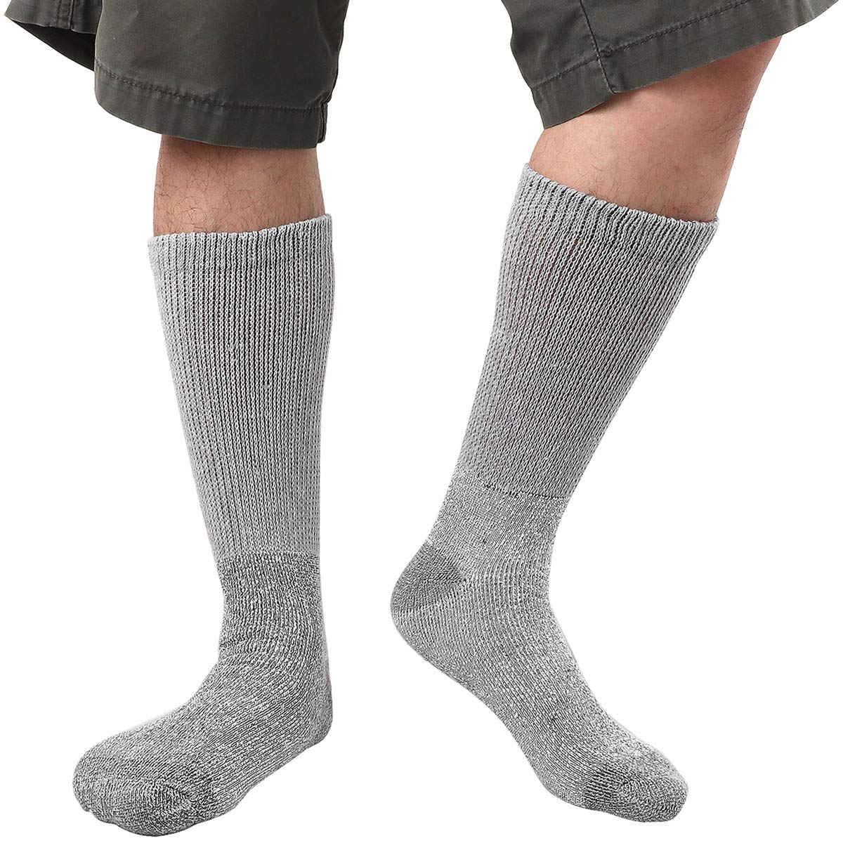 Doctor Recommend Thermal Diabetic Socks Keep Foot Warm Non-Binding Crew Socks For Men Women (10-13, 3 Pairs Assorted)