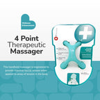 BioSwiss Handheld Full Body Massager, 4-Leg Pressure Point Massage Tool for Back, Neck, and Shoulder, Portable Manual Massager