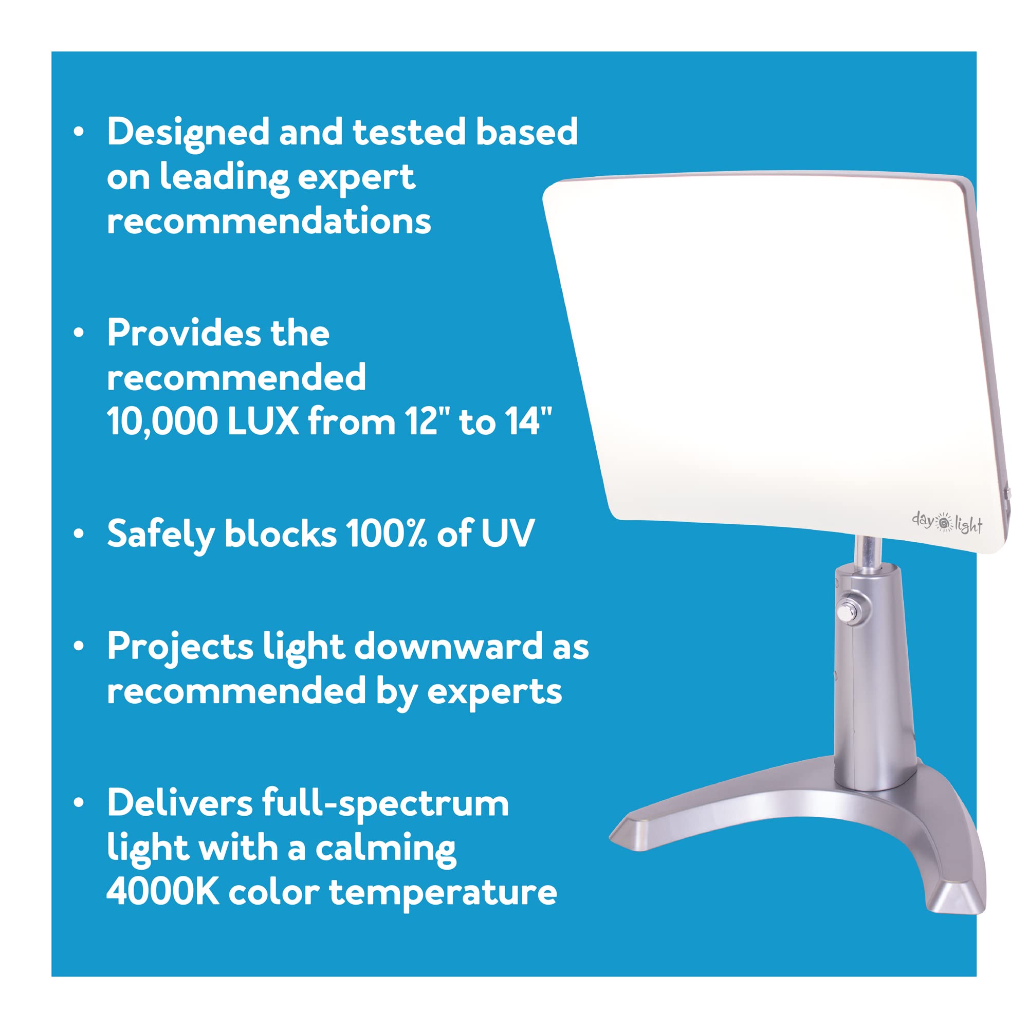 Carex Day-Light Classic Plus Bright Light Therapy Lamp - 10,000 LUX Light Therapy Lamp At 12 Inches, Sunlight Lamp, Daylight Lam