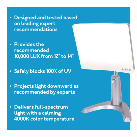 Carex Day-Light Classic Plus Bright Light Therapy Lamp - 10,000 LUX Light Therapy Lamp At 12 Inches, Sunlight Lamp, Daylight Lam