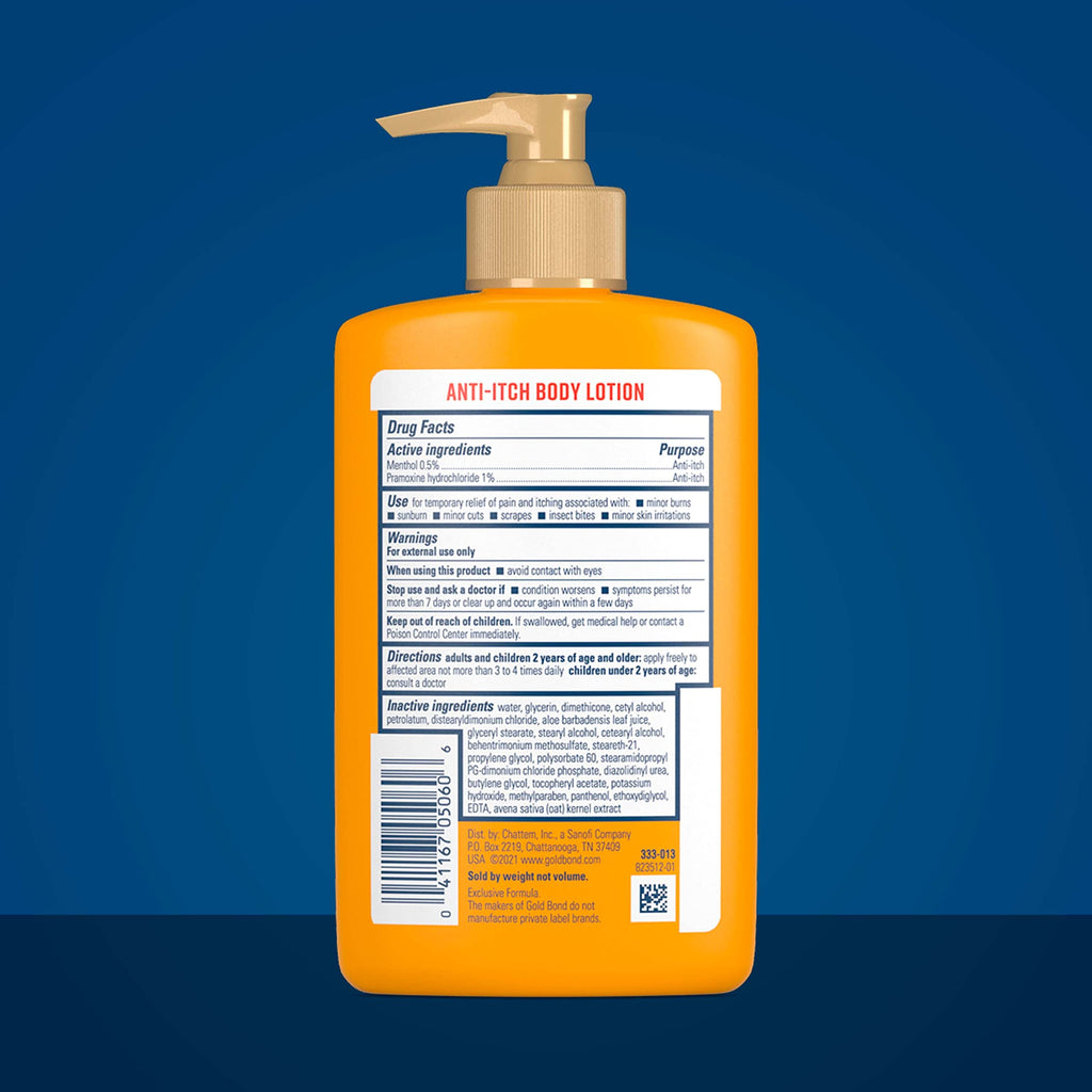 Gold Bond Medicated Anti-Itch Body Lotion 5.5 oz, Steroid Free, Fast Acting Itch Relief