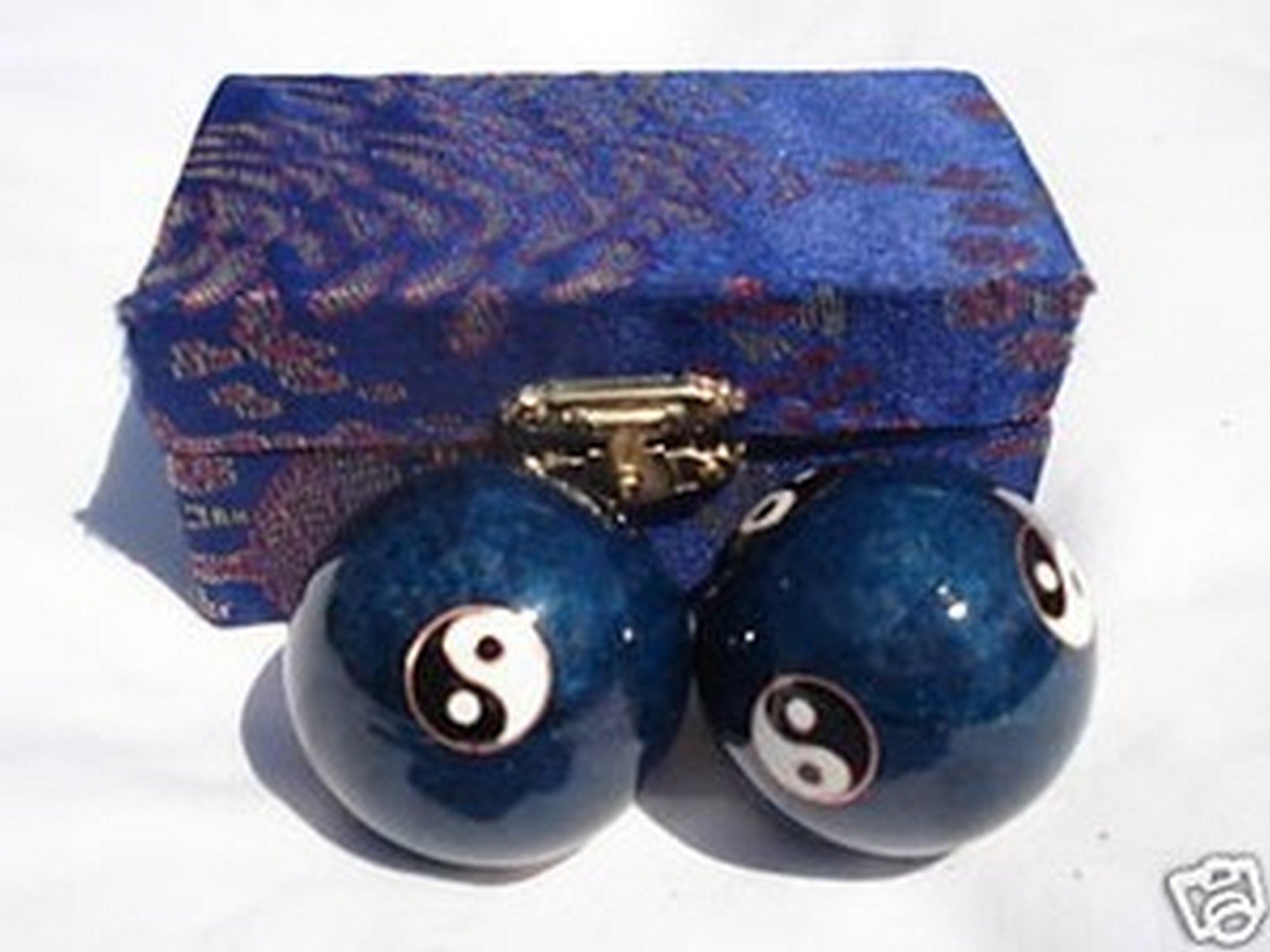 JapanBargain, Set of 2 Chinese Baoding Balls Hand Exercise Therapy Balls Stress Reliefe Balls, (Blue)