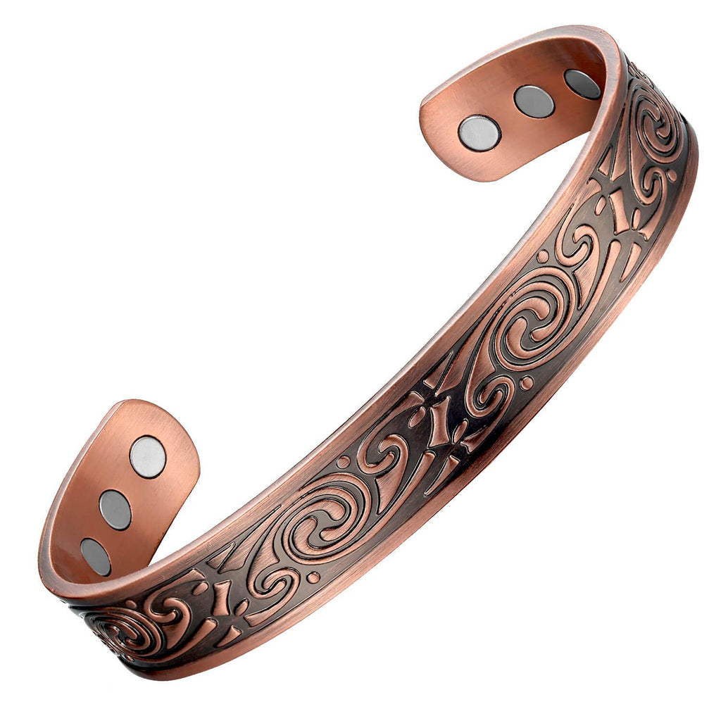 MagEnergy Copper Bracelet for Men 99.9% Copper Magnetic Adjustable Bracelet with Jewelry Gift Box