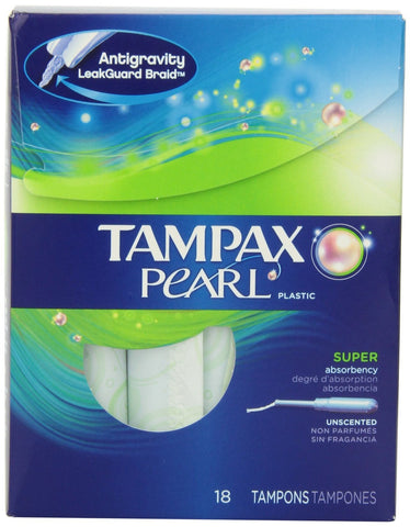 Tampax Pearl Super Unscnt Size 36ct Tampax Pearl Super Unscnted 36ct