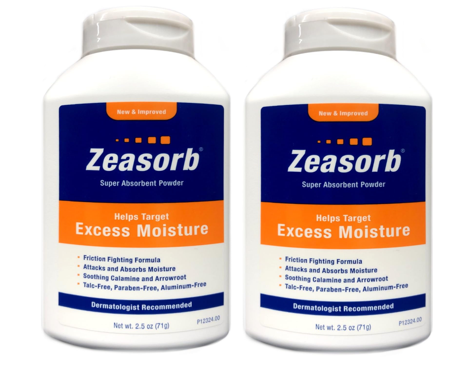 Zeasorb Prevention Super Absorbent Powder, Foot Care, 2.5-Ounce Bottles (Pack of 2)