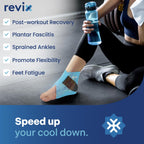 REVIX Ankle Ice Pack Wrap - Reusable Gel Cold Compression for Foot Discomfort, Ice Wrap for Feet Swelling and Recovery, Plantar