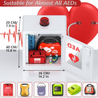 NLShan AED Cabinet Fits All Cardiac Science, Zoll, Physio-Control AED Defibrillator, Wall Mounted Storage Cabinet for Emergency