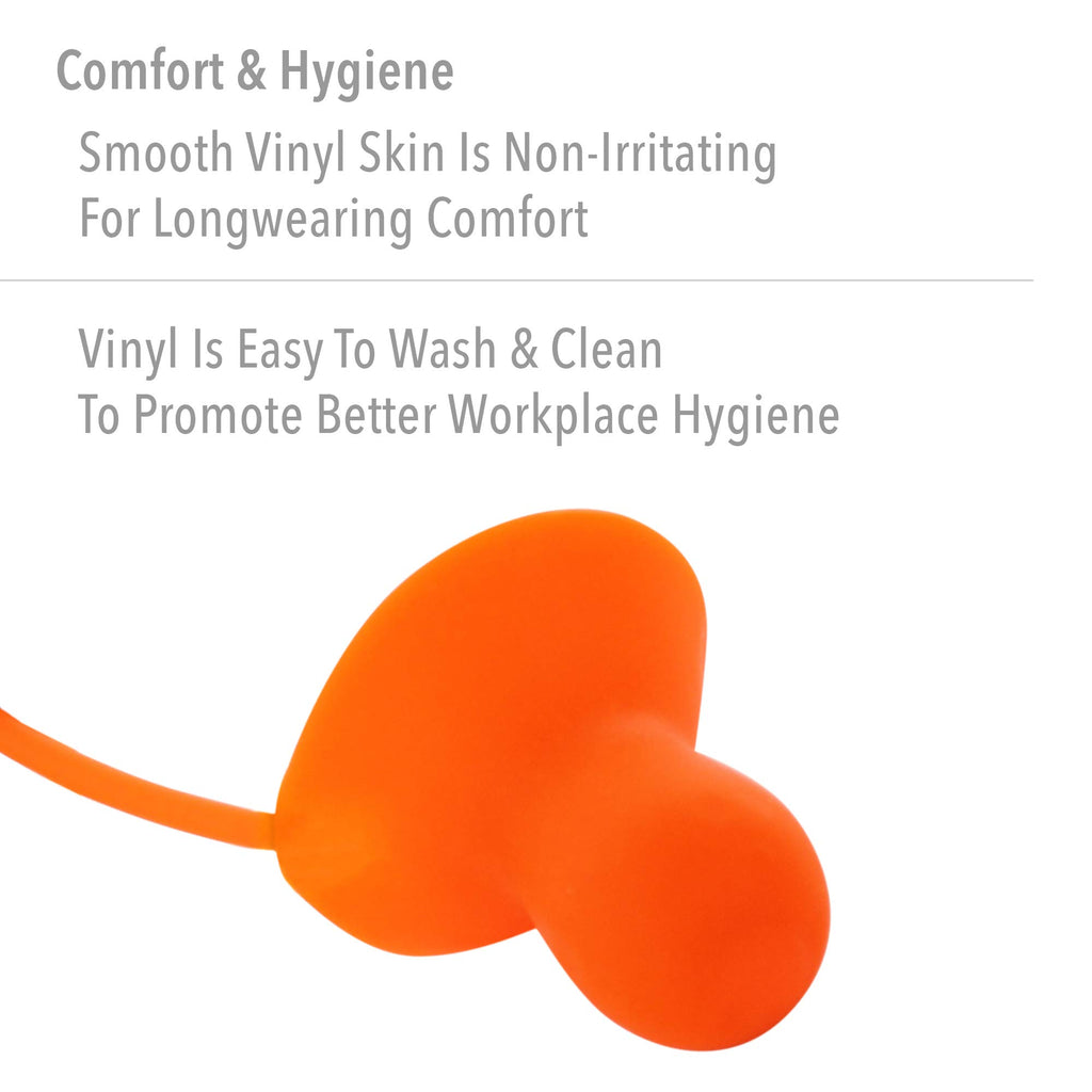 Quiet Reusable Earplugs - quiet reusable foam earplug w/orange po