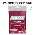 HALLS Relief Black Cherry Sugar Free Cough Drops, 12 Packs of 25 Drops (300 Total Drops) 25 Count