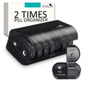 Fullicon Large Capacity Pill Organizer, Secure Pill Case with Durable Printing, Spill Proof Daily Pill Organizer, 7 Day Pill Box