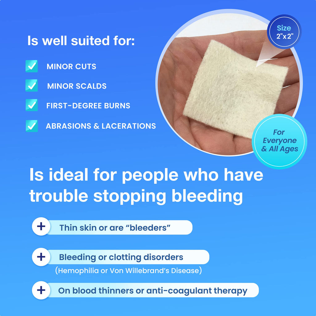 Combo Pack - AllaQuix Stop Bleeding Gauze (Pack of 5: 3 XL and 2 XXL Sizes) Professional-Grade First-Aid Hemostatic Gauze (Blood