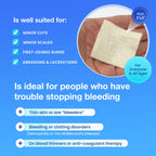 Combo Pack - AllaQuix Stop Bleeding Gauze (Pack of 5: 3 XL and 2 XXL Sizes) Professional-Grade First-Aid Hemostatic Gauze (Blood