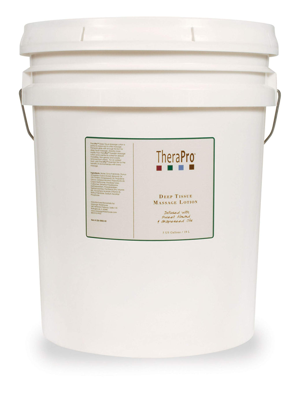 Deep Tissue Massage Lotion by TheraPro - Unscented - Infused with Sweet Almond & Grapeseed Oil - Smooth Glide & Non-Greasy - Abs