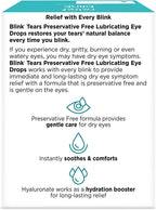 Blink Tears Lubricating Eye Drops Mild-Moderate Dry Eye, 25 Count - 0.01 oz (4 Pack)