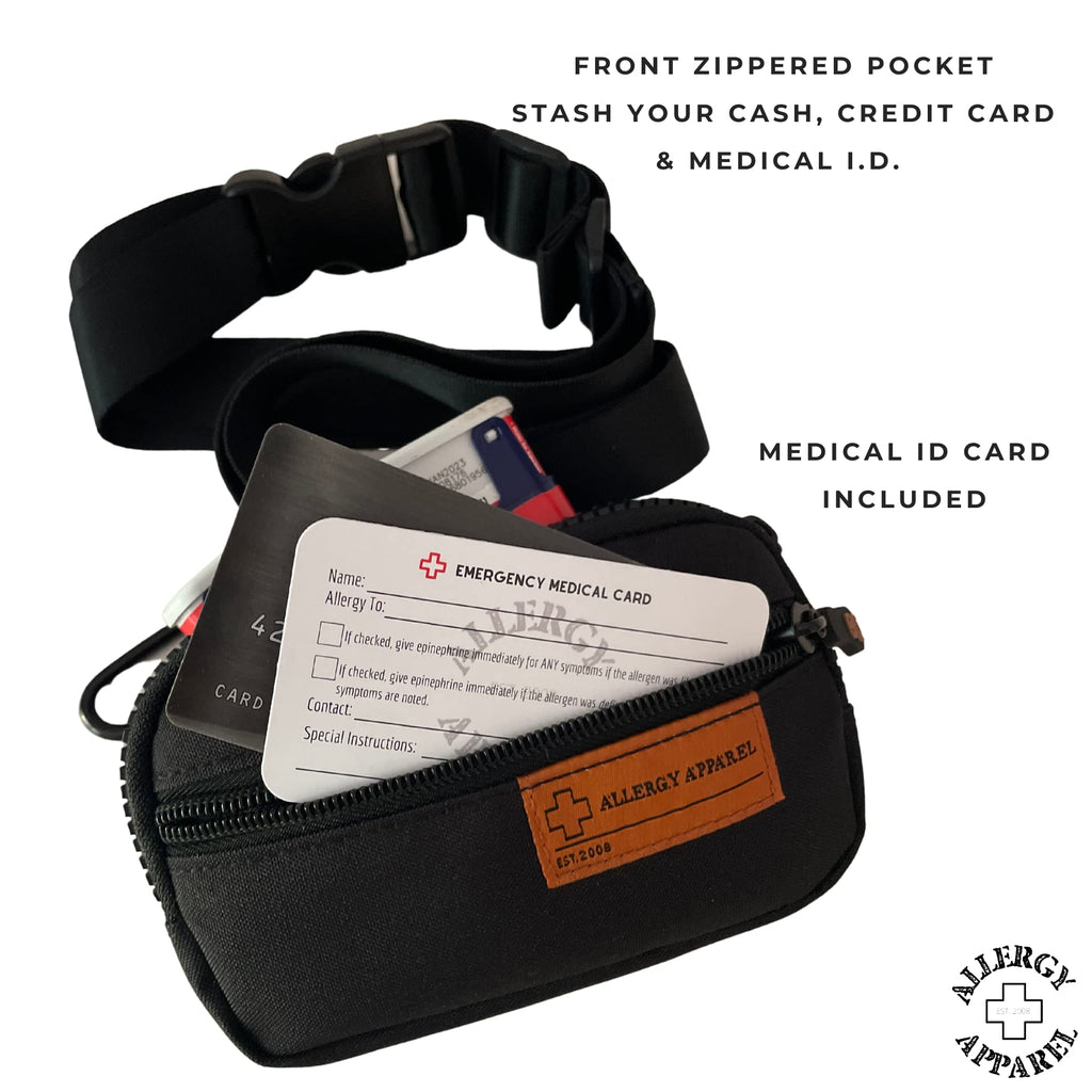 Allergy Apparel Auvi-Q Carrying Case | Insulated Medical Bag for Kids & Adults | Holds 2 Auvi-Q, Neffy Nasal Spray, Inhaler, or