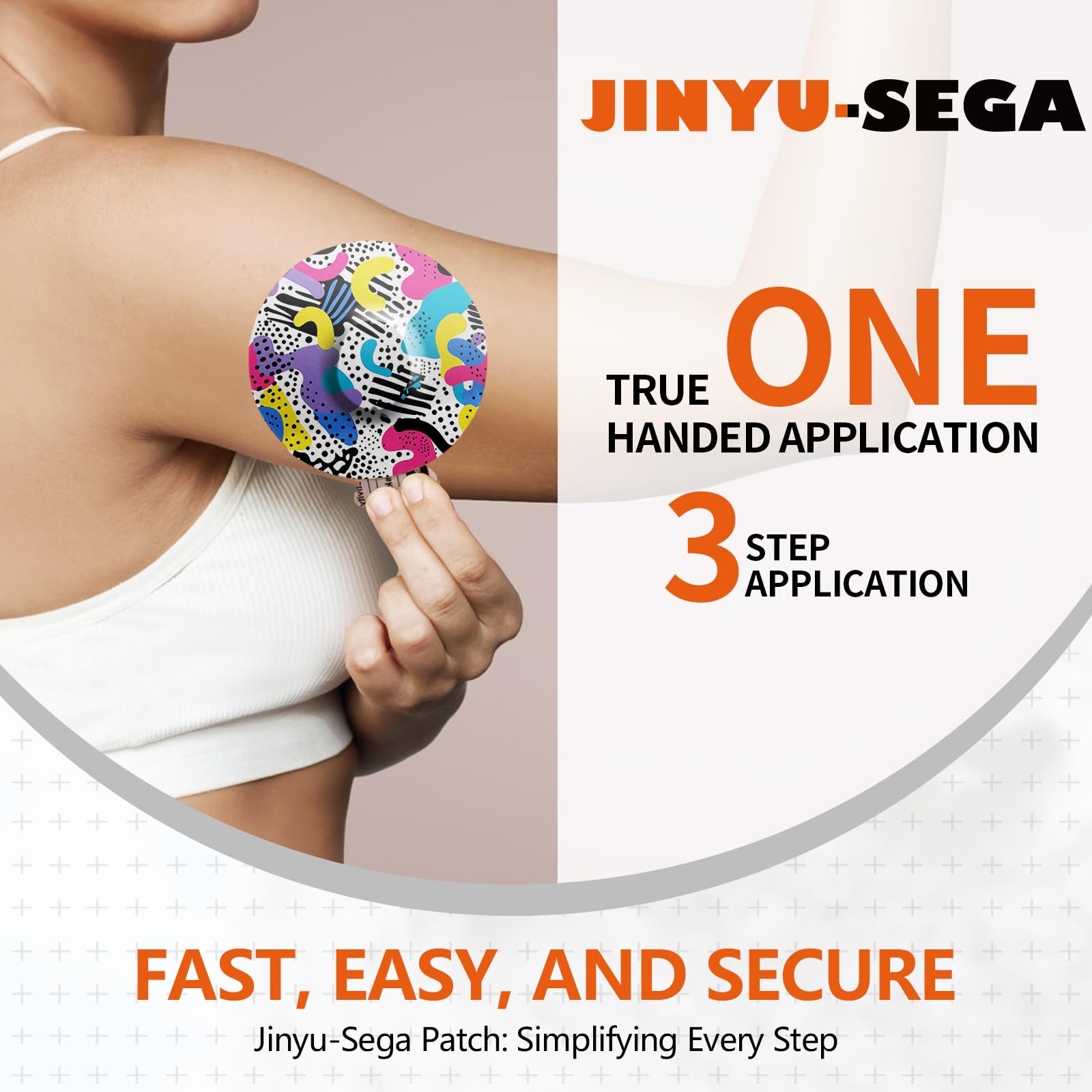 Jinyusega Adhesive Patches for G7-20pcs G7 Overpatches Waterproof, with Easy-Peel Tab Pre-Cut Backing,CGM Sensor Tape for 10-14