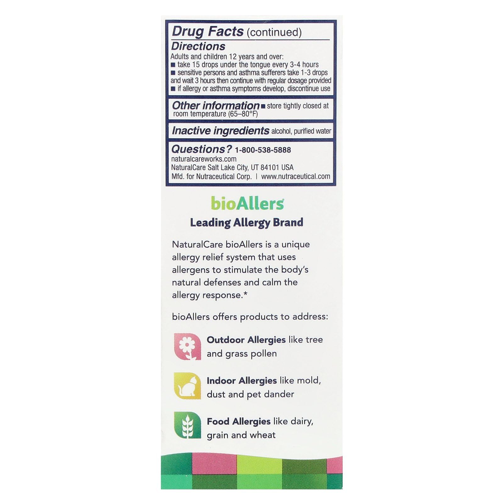 NaturalCare Tree Pollen Homeopathic Liquid Drops by bioAllers, 1 Fl Oz | Cedar Fever | May Help Relieve Sinus Pressure, Congesti