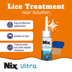 Nix Lice Removal Kit - Lice Treatment Hair Solution and Comb, Home Defense Bedbug and Lice Killing Spray (Pack of 2) (Packaging