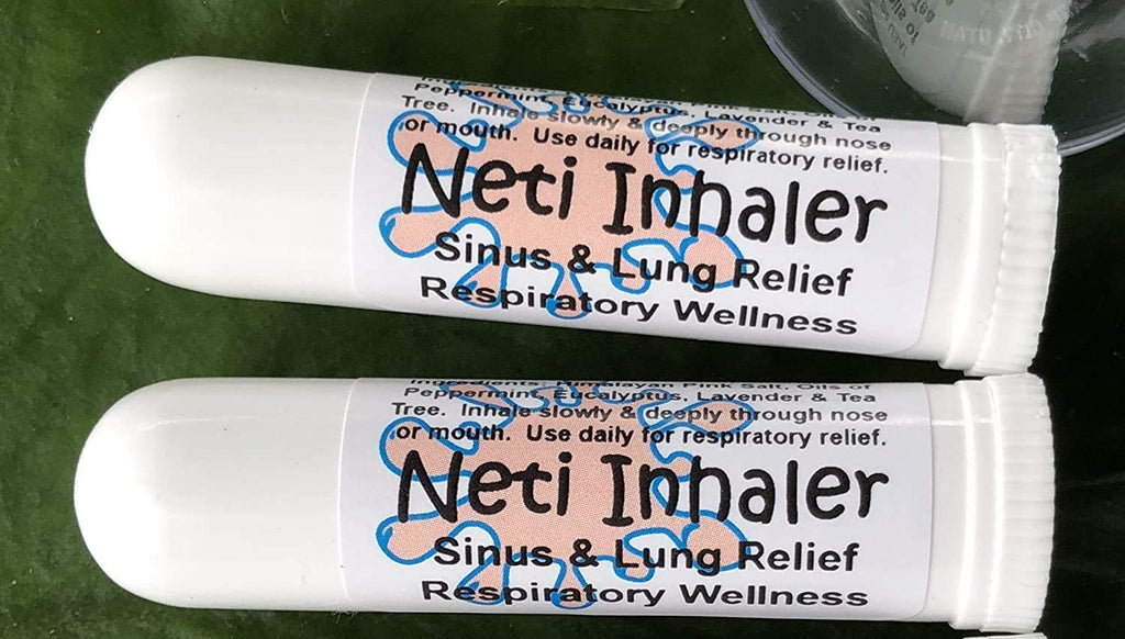 Urban ReLeaf NETI Salt Air Relief INHALERS! Set of Two (2) Sinus & Lung, Himalayan & Botanicals! Respiratory Wellness. Healing A