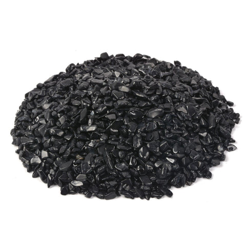 Justinstones Natural Small Black Tourmaline Polished Chips Crushed Tumbled Stone Crystal Healing Embellishments 100 Grams