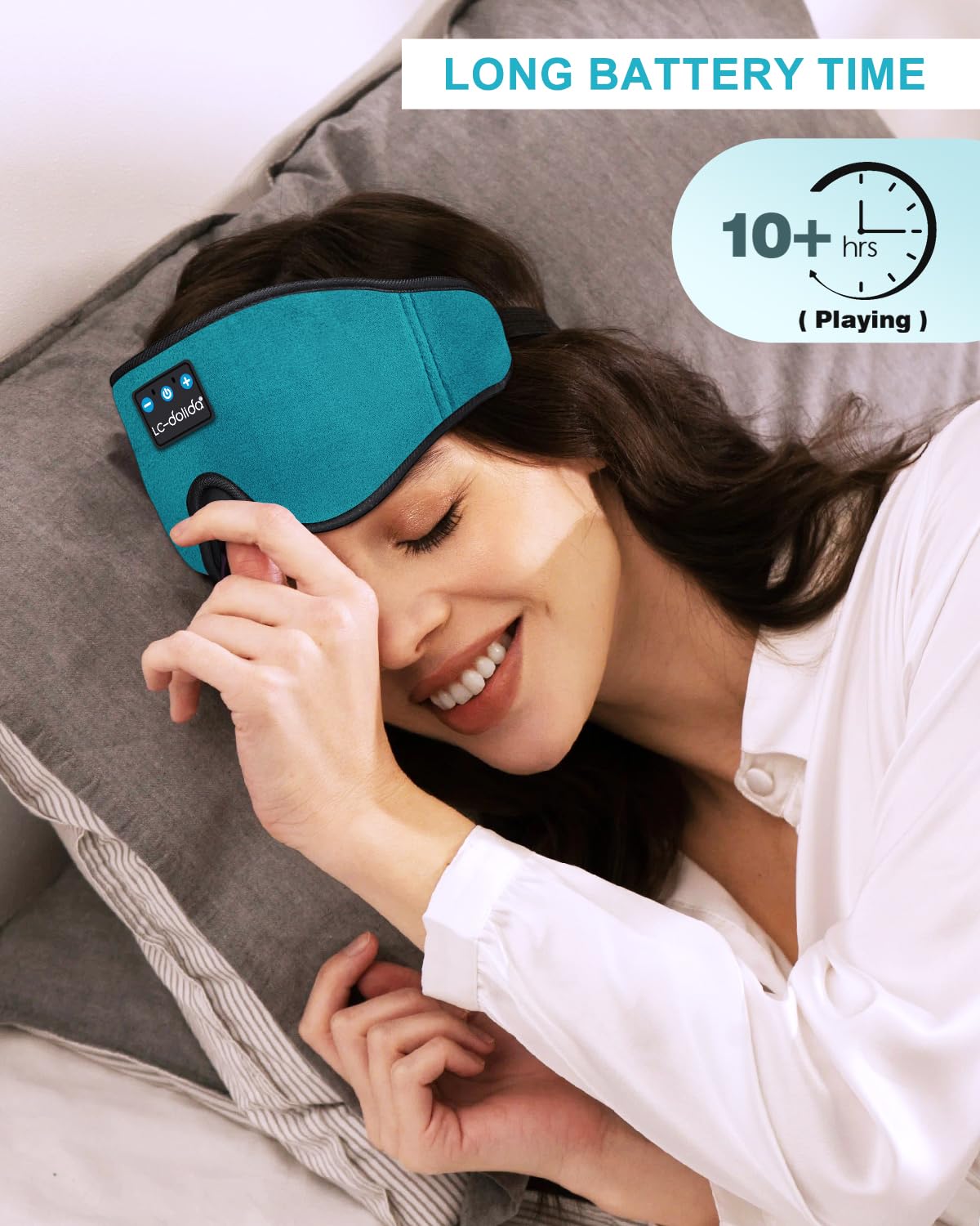 Sleep Mask with Bluetooth Headphones,LC-dolida Sleep Headphones Bluetooth Sleep Mask 3D Sleeping Headphones for Side Sleepers Be
