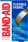 BAND-AID Brand Flexible Fabric Bandages All One Size, 30 Count
