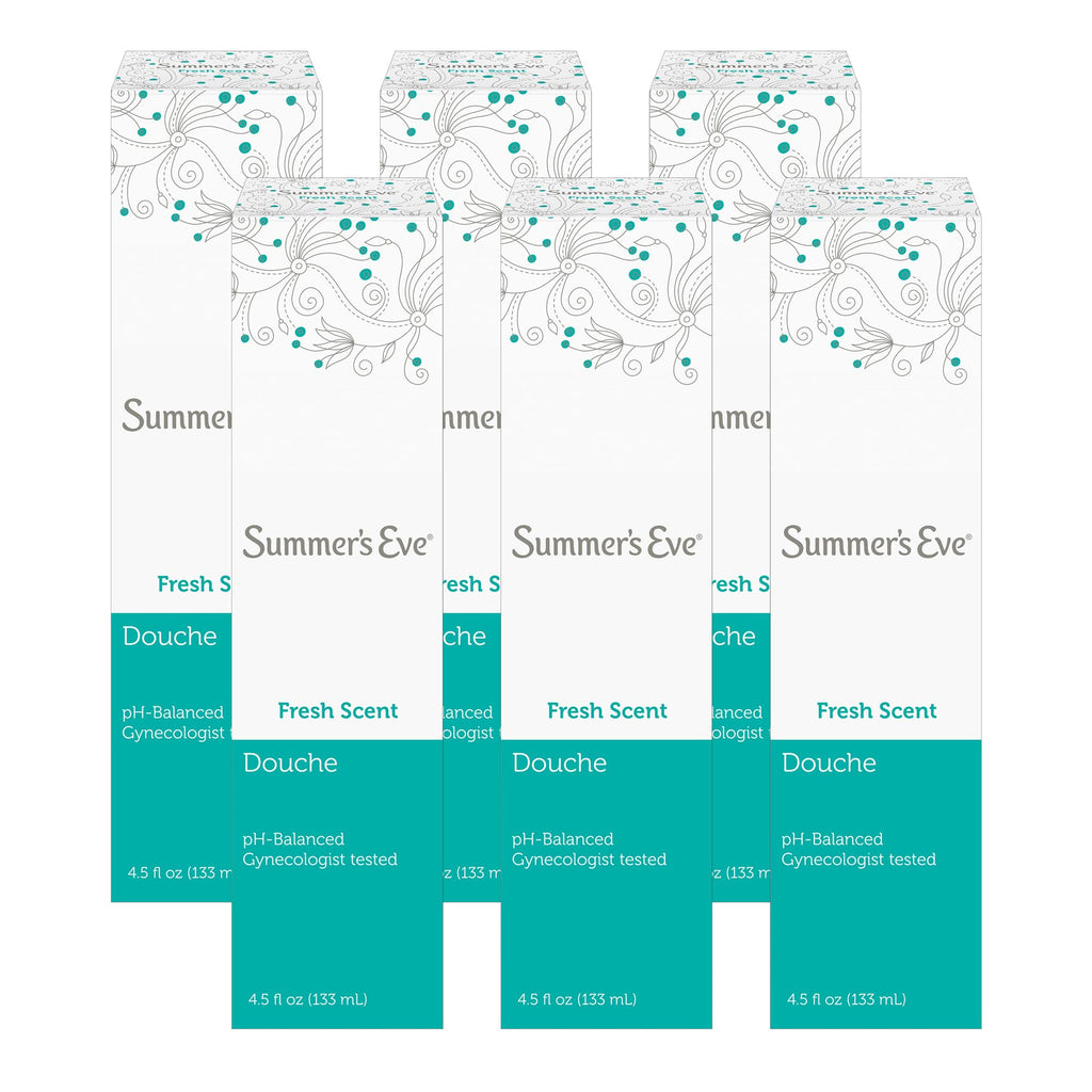 Summer's Eve Douche, Fresh Scent, pH Balanced & Gynecologist Tested, 4.5 Fl Oz, (Pack of 6)