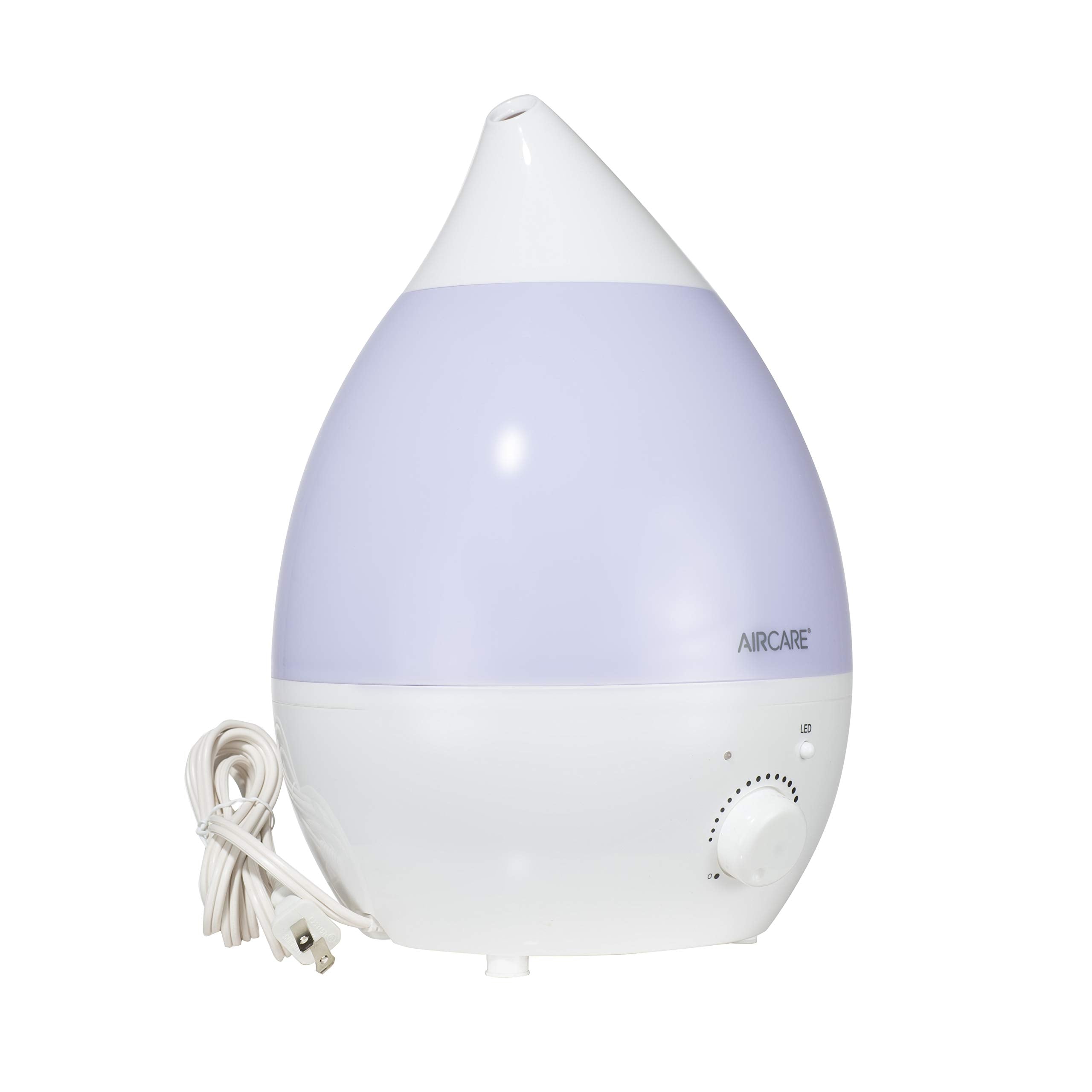AIRCARE Aurora Ultrasonic Cool Mist Humidifier, Whisper-Quiet between 8-24 hours, Seven Color LED Night Light, Essential Oil Tra