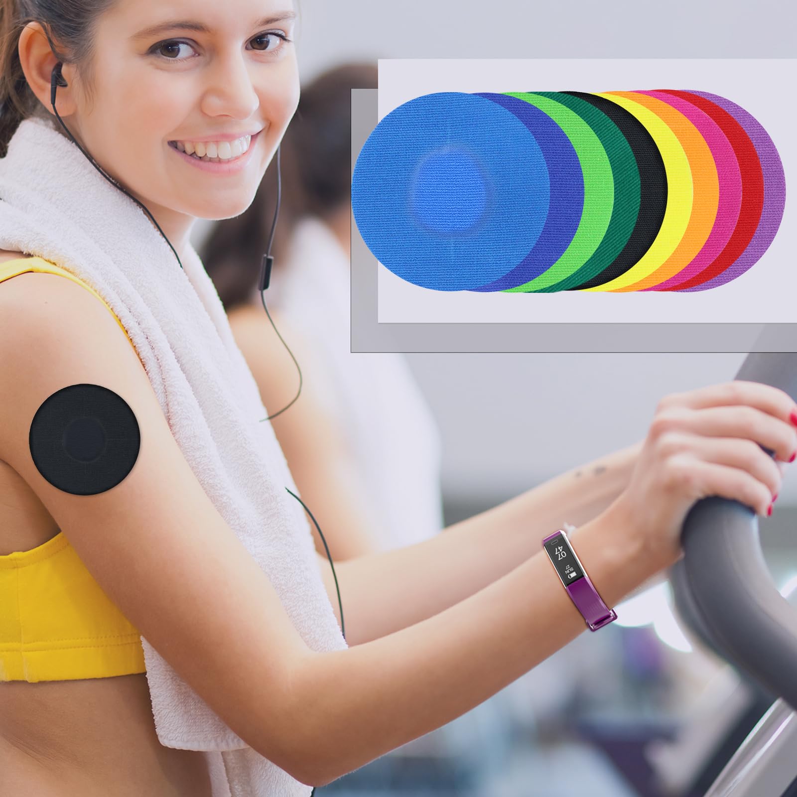 30pcs Adhesive Patches, G7 Over Patches Waterproof, Secure, Hypoallergenic Comfortable Support for 10 Days Day&Night Wear Wear a