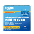 Amazon Basic Care Maximum Strength Famotidine Tablets 20 mg, Acid Reducer for Heartburn Relief, 400 Count (Packaging may vary)
