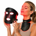 LED Face Mask and Neck Light Therapy Set, 660nm Red & 850nm NIR