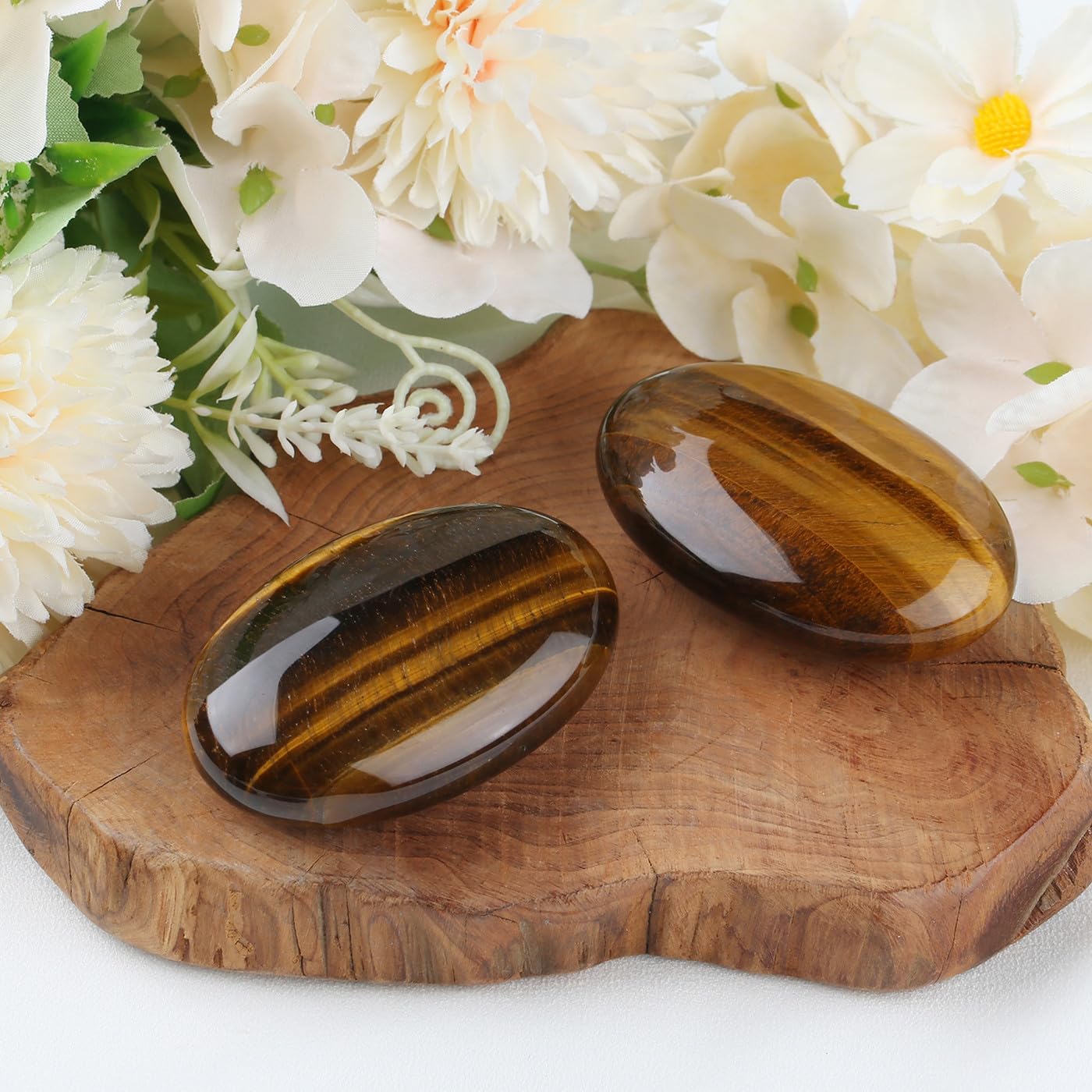 MAIBAOTA 2.4'' Lapis Lazuli Crystal Stone Polished Palm Stone 0.7'' Thick Natural Reiki Gemstone Worry Stone Healing Crystals En