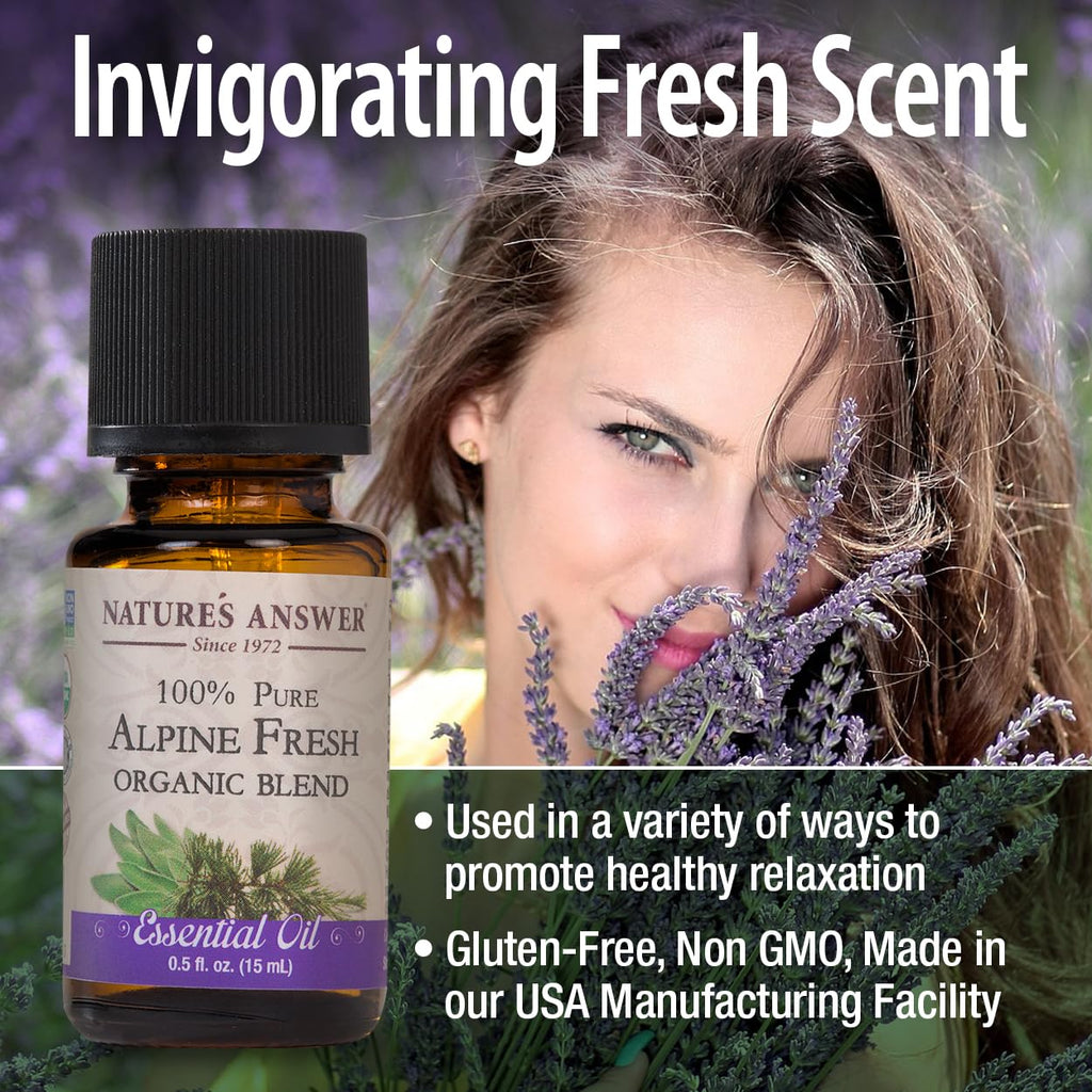 Natures Answer 100% Pure Organic Essential Oil Blend, 0.5-Ounce, Alpine Fresh