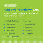 Rx Destroyer All-Purpose Formula - Eco-Friendly Medication Buster Solution, Drug Disposal in a Bottle for Pills, Capsules, Table