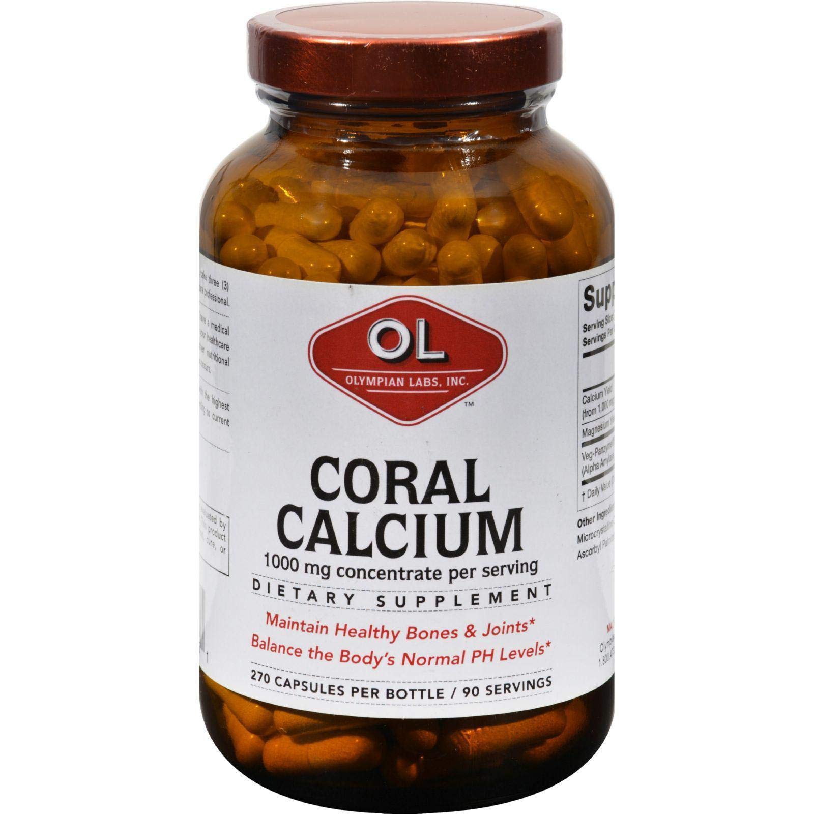 Olympian Labs, Coral Calcium 1G Per Serving - 270 Caps