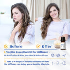 HIQILI 10ml Vanilla Essential Oil, 100% Pure Natural Vanilla Fragrance Oil for Skin, Hair, Massage, DIY Spray, Perfume, Candle,