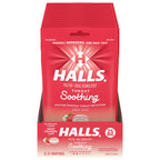 HALLS Throat Soothing (Previously HALLS Breezers) Creamy Strawberry Throat Drops, 12 Bags of 25 Drops (300 Total Drops)