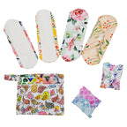 ReUseLife 12 Pieces Cloth Menstrual Pads,Reusable Sanitary Pads,Size 8 inch Panty Liner,Unscented