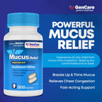 GenCare Mucus Relief Expectorant Guaifenesin 400 mg 300 Tablets Value Pack - Fast Acting Thinning of Mucus for Colds, Chest Cong