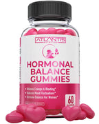 Atlantis Nutrition Hormonal Balance for Women & PMS Relief Gummies - Alleviates Cramps, Bloating, Mood Swings, Hot Flashes & Nig
