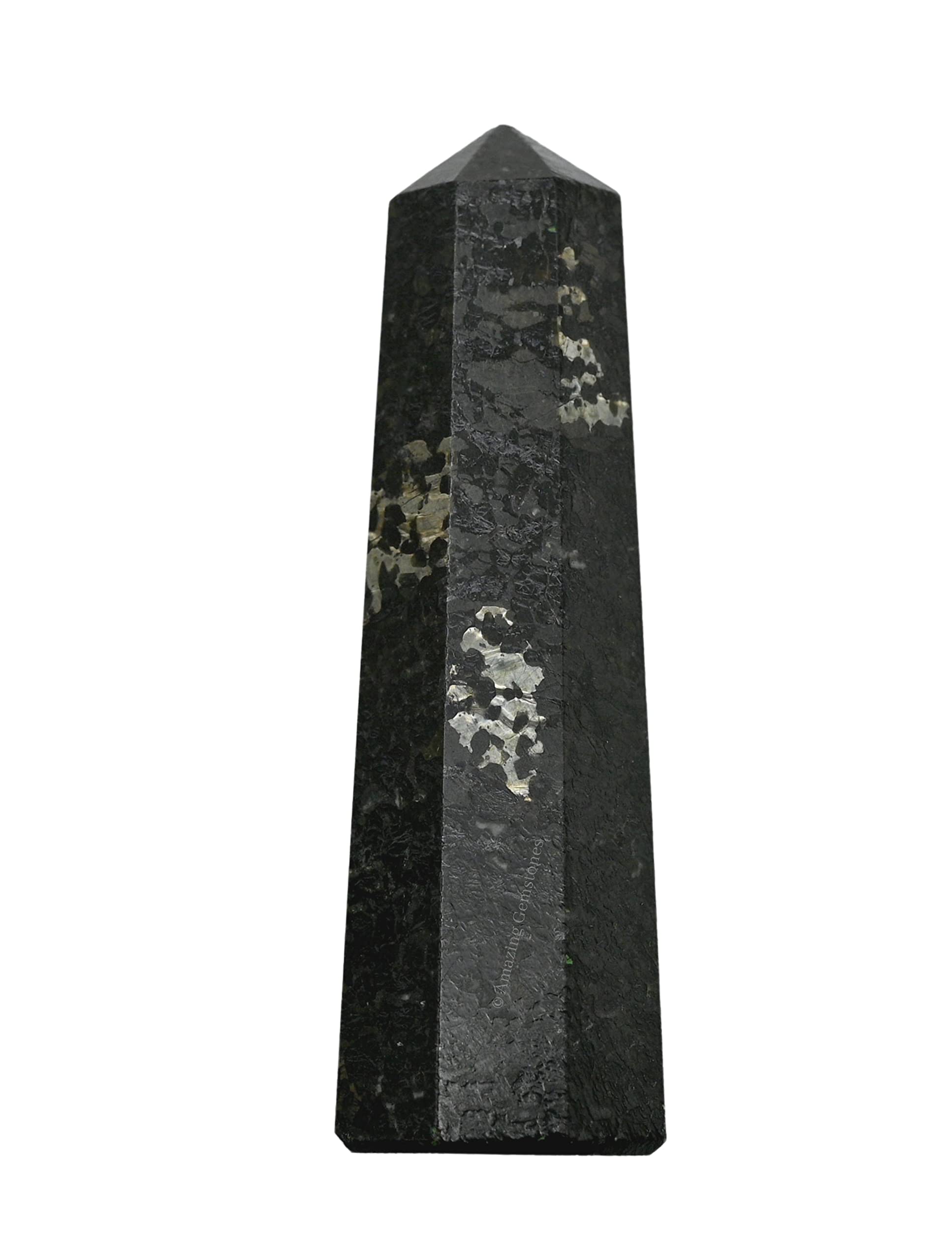 Nuummite Crystal Towers ~ Natural Healing Crystal Point Obelisk for Reiki Healing and Crystal Grid (2 to 3 INCH)