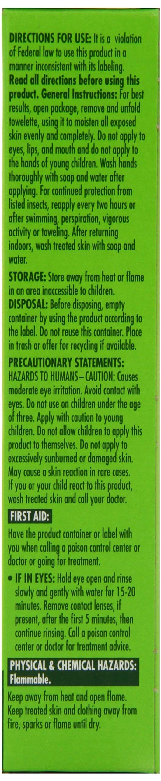 Off Botanicals Towelettes Wipes Natural Insect Mosquito West Nile Repellent (32 Count)