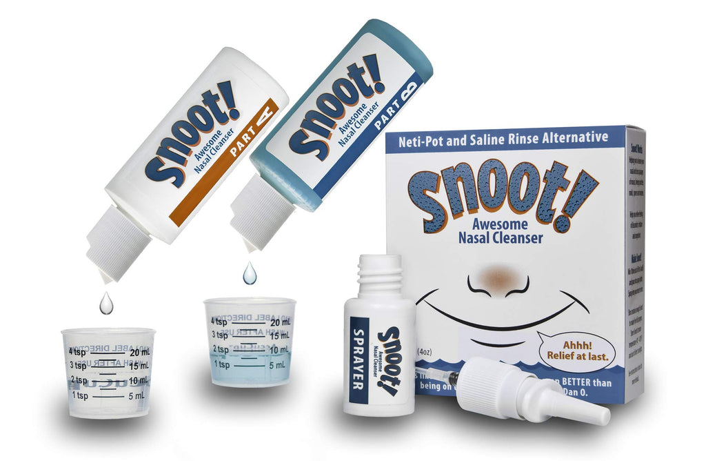 Snoot! Cleanser Regular (MILD) Formula Nasal Irrigation Kit - Drug-Free Nasal Cleanser - TSA-Compliant