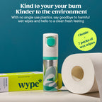 Wype | Refill | Toilet Paper Gel | Flushable Wet Wipes Alternative | Vacation Essentials | 2 x 3.4 fl oz | 2 Pack